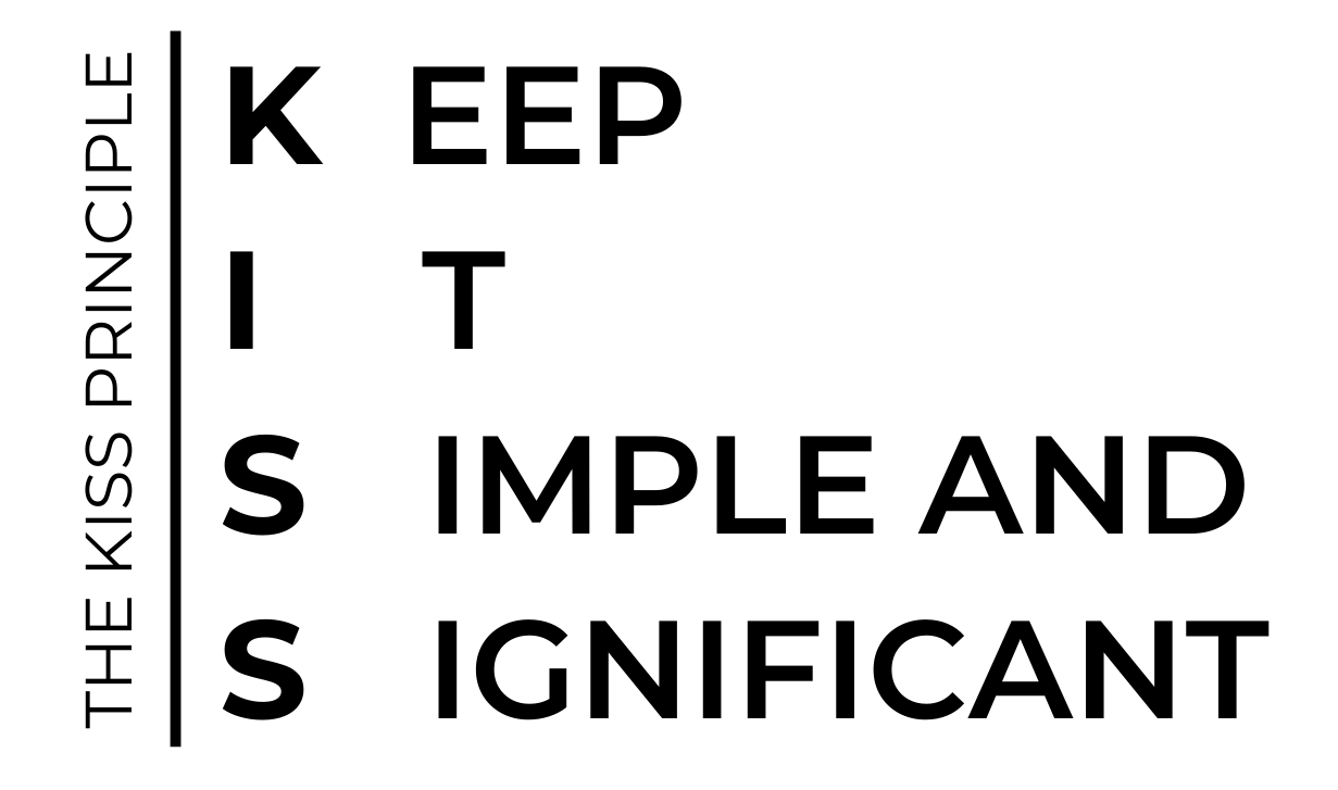 The KISS-Principle stands for: Keep it Simple and Signifikant