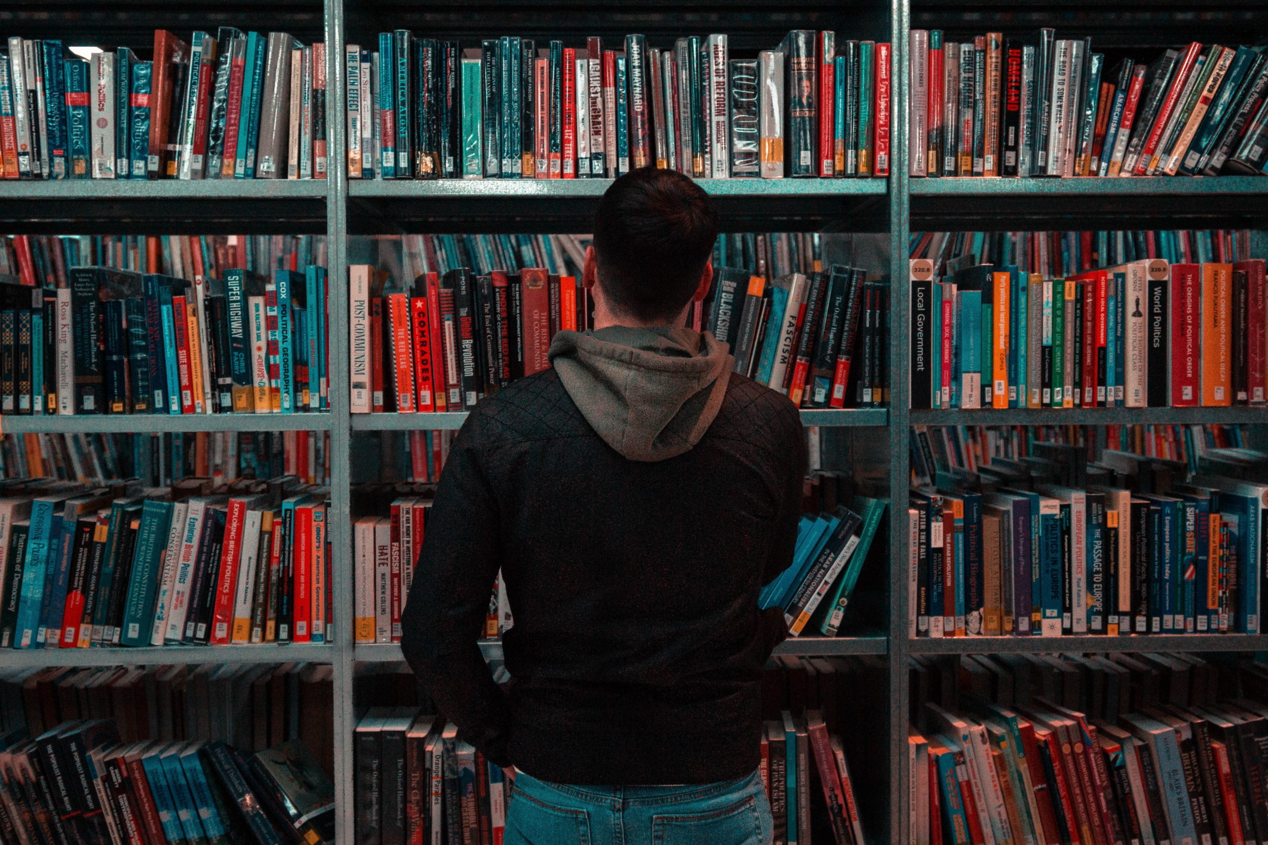 Library Shelves full of books